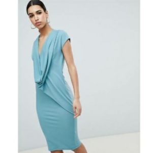 💙ASOS DESIGN Front Drape Dress - Size 6